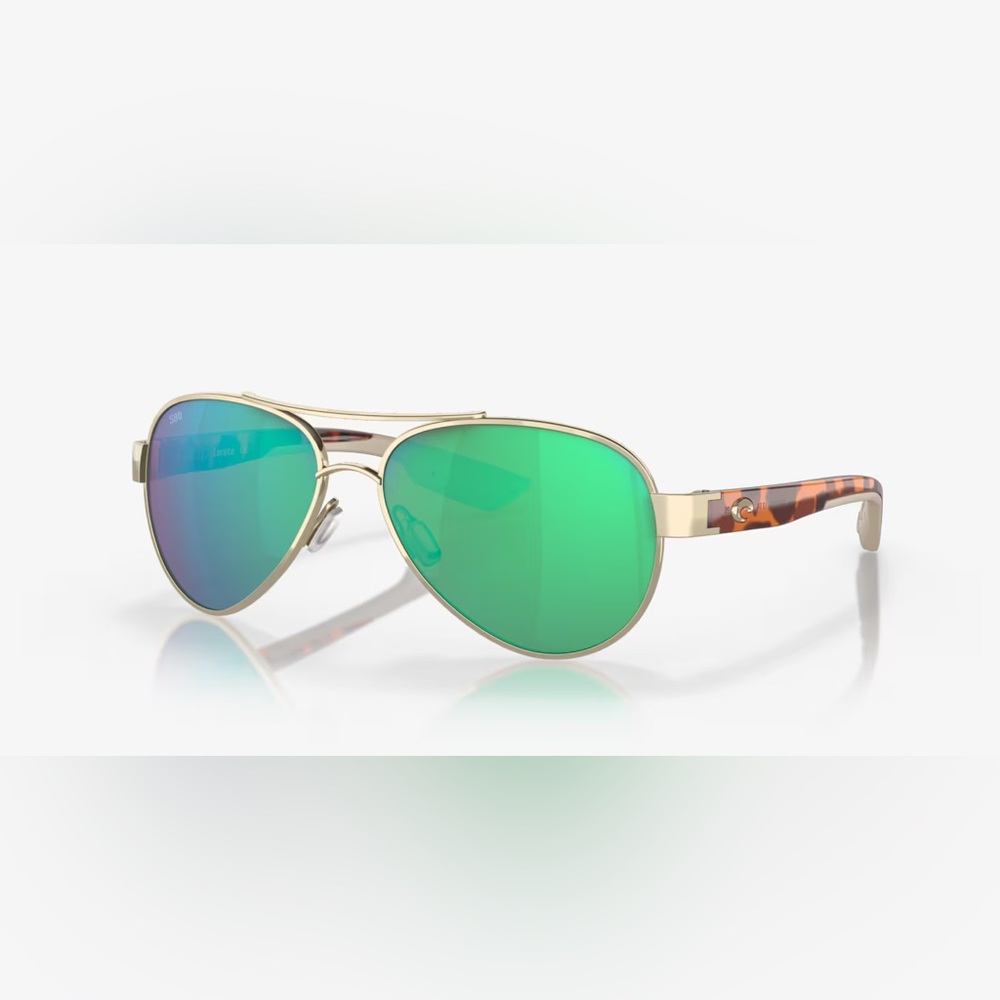Costa Del Mar Loreto Sunglasses - Rose Gold/Green Mirror